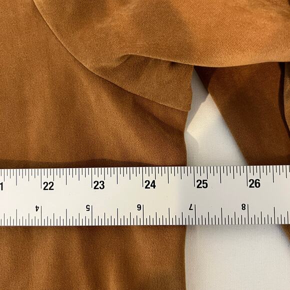 Rafaella Faux Suede Button Down Jacket Women's 16 Belted Tan Moleskin - Picture 8 of 10